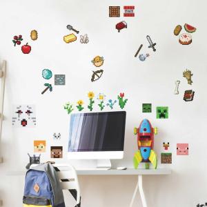imageRoomMates Minecraft Peel and Stick Wall Decals by RoomMates RMK5006SCS 38 pieces