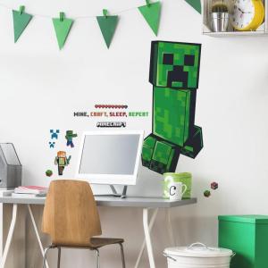imageRoomMates RMK5360GM Minecraft Creeper Giant Peel and Stick Wall Decals