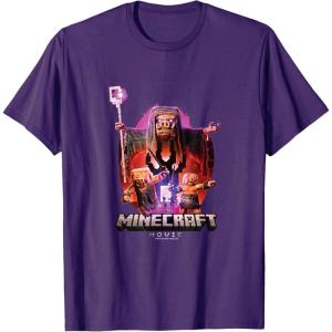imageA Minecraft Movie Piglins Coming Out From A Nether Portal TShirtPurple